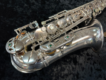 Photo Vintage Selmer Paris Mark VI Alto Sax Original Silver Plate, Serial # 61692